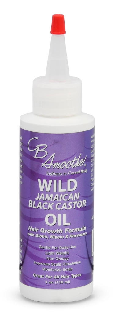 CB Smoothe Wild Jamaican Black Castor Oil  Healthy Hair Growth Serum With Biotin Niacin  Rosemary  Promotes Scalp Circulation  Natural Growth  Lightweight Non Greasy Formula  4oz Bottle