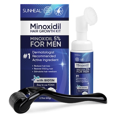 5 Minoxidil Foam Hair Growth Kit  For Mens Beard and Womens Hair Regrowth 60ml