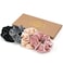 LolaletLarge Soft Velvet Scrunchies for Hair Elastic Hair Bands Scrunchy for Women Girls Ponytail Holder Hair Accessories Teens for Thick Curly Hair 4 Pack Style A