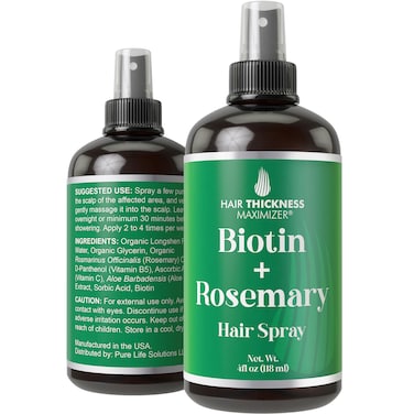 Biotin  Rosemary Oil Spray For Hair Growth With Longsheng Rice Water Vegan Leave In Conditioner Serum For Women Men Thickening Moisturizing Strengthening Scalp Treatment For Dry Weak Hair