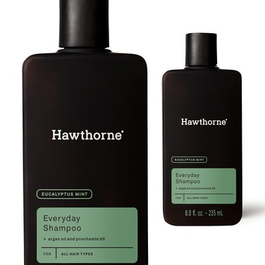 Hawthorne Mens Everyday Shampoo For Stronger Healthier Hair with Pure Avocado Oil and Coconut Oil Mint and Eucalyptus Scent Natural Sulfate Free Paraben Free 8 fl oz 2Pack