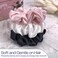 Celestial Silk Mulberry Silk Scrunchies for Hair Charcoal Pink Ivory