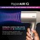 SharkHD112BRN Hair Blow Dryer HyperAIR Ionic Hair Dryer with 2in1 Concentrator and Styling Attachments Auto Presets Rotatable Hot Air Brush No Heat Damage Ionic Stone