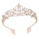 CHANACO Gold Tiara and Crowns for Women Girls  Crystal Princess Tiara for Birthday Wedding Halloween Cosplay