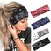 UrieoBoho Bandanas for Women Stretch Paisley Print Bandana Headband Knotted Hair Bandana Wide Hair Band Yoga Daily HeadbandsPack of 4 A