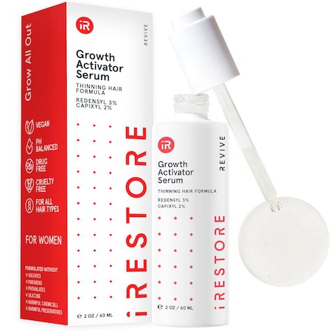 iRESTORE Scalp Serum Hair Growth Serum for Women Men Best for Hair Loss Hair Thinning Aids Regrowth with Redensyl Capixyl Biotin Hydrates Scalp for Visibly Thicker Fuller Hair 2 Fl Oz