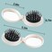 Mini hairbrush pocket hairbrush with mirror portable for pursepocket travel size Black flowers and plants