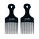 7in Plastic Pick Comb pack of 2