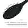 The Hair Shop Black Loop Brush  Salon Professional Grade with Matted Black and Ergonomic Design  Safe Detangler Tool for 100 Remy Human and Synthetic Hair Extensions and Wigs