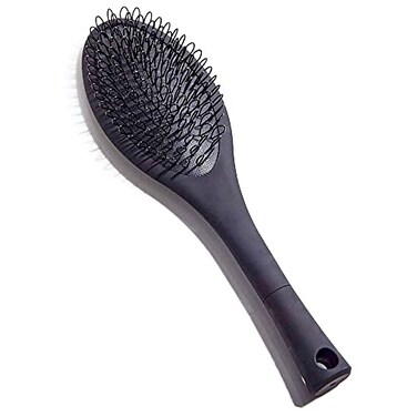 The Hair Shop Black Loop Brush  Salon Professional Grade with Matted Black and Ergonomic Design  Safe Detangler Tool for 100 Remy Human and Synthetic Hair Extensions and Wigs
