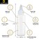 BRIGHTFROMTwist Top Applicator Bottles Squeeze 2 OZ Empty Plastic Bottles Refillable OpenClose Nozzle  Multi Purpose Pack of 2