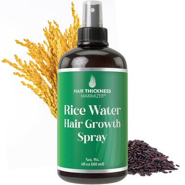 Rice Water For Hair Growth Spray By Hair Thickness Maximizer For Naturally Thicker Longer and Softer Hair Fermented Rice Water Spray with Vitamin B C and Aloe Vera For Women and Men Vegan