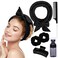 Heatless Curlers to Sleep in Heatless Curling Rod Headband For Long Hair Overnight No Heat Curls For Women velvet Hair Rollers Bottle Hair Clips Scrunchie Rattail Comb 6 Pieces Set Black