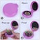 Happy Trees 6 PCS Round Travel Hair Brush with Mirror Folding Pocket Hair Brush Mini Hair Comb with Makeup Mirror for Travel Set of 6 Dark Colours