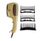 Andis82125 1875Watt Tourmaline Ceramic Ionic Styling Hair Dryer Styling Hair Dryer with Ionic FrizzFree Technology No Heat Damage Lightweight Hairdryer for Normal  Curly Hair  Gold