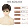 Short Brown Pixie Wig Synthetic Layered Cosplay Hair Full Wigs for White Women Brown mixed Blonde
