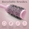 LILY ENGLANDRound Blow Dry Brush Set for Women  Perfect for Voluminous Blowouts  Ceramic Ionic Technology  Luxury Gift for Her Pink