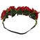 Rose Flower Crown Floral Headpiece for Women and Girls  Red Artificial Rose Hair Wreath with Headband