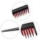 3 Piece Triple Teasing Comb Rat Tail Combs for Women Tool Structure Tease Layers Rattail Comb Rat Tail Comb for Back Combing Root Teasing Adding Volume Evening Styling Black and Red