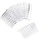 12 Pieces Plastic Teeth Hair Combs Tortoise Side Comb Hair Accessories for Fine Hair Transparent