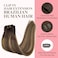 GOO GOO Clip in Hair Extensions Real Human Hair Remy Human Hair Extensions Clip ins for Women Natural Human Hair 16inch 120g 7Pcs 4274 Balayage Chocolate Brown to Caramel Blonde