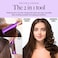 2in1 Hair Straightener  Curler 85 ExtraLarge Ceramic Iron with 20M Anions Purple