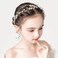 PRDGIRL      Princess Headpiece White Flower Headband Pearl Hair Dress for Girl and Flower Girls Cute Bridal Wedding Hair Band