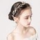 PRDGIRL      Princess Headpiece White Flower Headband Pearl Hair Dress for Girl and Flower Girls Cute Bridal Wedding Hair Band