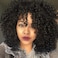 YEAME Curly Wigs for Black Women  Afro Curly Wig with Bangs Natural Black Hair Synthetic Heat Resistant Full Wigs with 1 Wig Comb and 4pcs Wig Caps