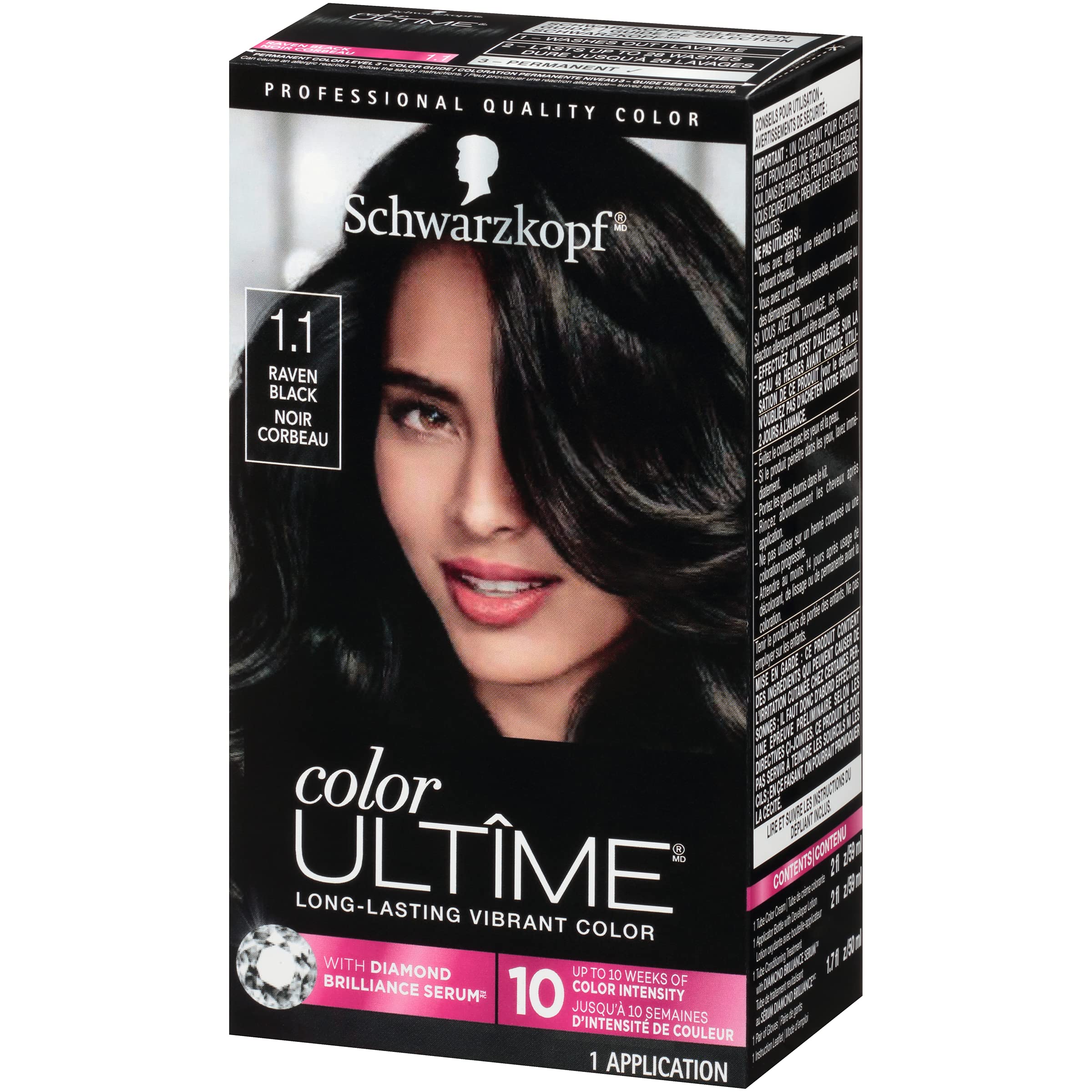 Color11 Buy Schwarzkopf Color Ultime Hair Color 11 Raven Black 1 Application ...