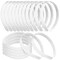 50PCS Amersumer 12 Girls Plain No Teeth DIY Plastic Headbands Headwear Hair Accessories Black WHITE
