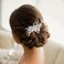 Casdre Crystal Bride Wedding Hair Comb Pearl Bridal Hair Piece Hair Accessories for Women and Girls A Silver