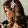 Casdre Crystal Bride Wedding Hair Comb Pearl Bridal Hair Piece Hair Accessories for Women and Girls A Silver