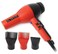 AnnieHot and Hotter Salon Turbo Pro2000 Ionic Hair Dryer  Red  Ceramic  2 Hair Pick Attachments and 1 Concentrator Attachment