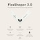 AberliteFlexShaper 20  Beard Shaper for Men  HandsFree  Flexible Neckline Guide  Beard Trimmer Tool  Lineup Stencil Kit  White