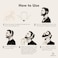 AberliteFlexShaper 20  Beard Shaper for Men  HandsFree  Flexible Neckline Guide  Beard Trimmer Tool  Lineup Stencil Kit  White