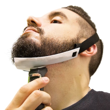 AberliteFlexShaper 20  Beard Shaper for Men  HandsFree  Flexible Neckline Guide  Beard Trimmer Tool  Lineup Stencil Kit  White
