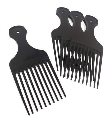 Vakly Hair Pick Comb  Wide Tooth Afro Lifts Pack of 4 Combs  525 Inch  for Hair Styling Lifting Detangling Adding Volume for Long Curly and Thick Hair Wigs and Beards for Men  Women