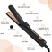 Flat Iron Hair Straightener and Curler 2 in1  360 Airflow Styler Curling Iron with 80 Ionic Cooling Air Vents 5 Adjustable Temperature Settings 15s Fast Heating  Dual Voltage