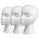 11 3 Pcs Wig Head  Tall Female Foam Mannequin Wig Stand and Holder for Style Model And Display Hair Hats and Hairpieces Mask  for Home Salon and Travel