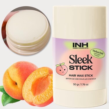 INHHair Wax Sleek Stick Finishing  Smoothing Vegan Hair Wax Roller  Mess Free Travel Friendly Styling Product for Flyaways and Frizz 176 oz