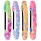 FROG SAC 4 Adjustable Braided Headbands for Girls Rainbow Tie Dye Braid Hair Bands for Kids Cute Girl Stretch Elastic Fashion Accessories for Children Easter Basket Stocking Stuffers
