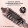 TerviiixThermal Brush Get Blowout Look Quick Heating Hot Brush Ceramic Tourmaline Ionic Curling Brush Heated Curling Iron Digital Display 9 Temperatures Curling Wand Dual Voltage 15 Inch