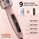 TerviiixThermal Brush Get Blowout Look Quick Heating Hot Brush Ceramic Tourmaline Ionic Curling Brush Heated Curling Iron Digital Display 9 Temperatures Curling Wand Dual Voltage 15 Inch