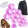 34Pcs Hair Roller Set with Clips SelfGrip Hair Rollers for Volume Salon Hairdressing Curlers and DIY Hairstyles 4 Sizes Rollers Hair Curlers in a Storage Bag