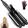 CoidakHair Waver 1 Inch 3 Barrel Curling Iron Wand 25mm Hair Crimper Temperature Adjustable Heat Up Quickly Beach Wave Curling Iron Black