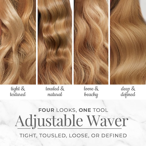 Remington4 In 1 Adjustable Hair Waver With Pure Precision Technology Deep Waver for Multiple Styles Cream 1 Count