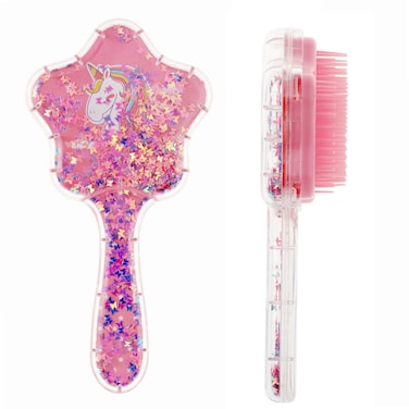 Little Girls Hair Brush Easily Brushed Through TanglesNo LiquidGlitter Confetti Unicorn Gifts Play for Kids Age 38pink