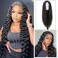 30 Inch Synthetic Curly Wigs for Women Long Black Hair Wig Lace Front 4 Simulated Scalp Natural Loose Deep Wave Crimps Curls Wig As Hair Replacement Wigs 1B