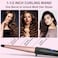Hair Curling Wand 121 Inch Tapered Curling Iron for All Hair Types Professional Ceramic Hair Curler Wand with Adjustable Temperature 190450 Include Heat Resistant Glove Rose Pink